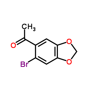 1-(6-溴-1,3-苯并二氧雜環(huán)戊烯l-5-基)-乙酮結構式_71095-26-6結構式