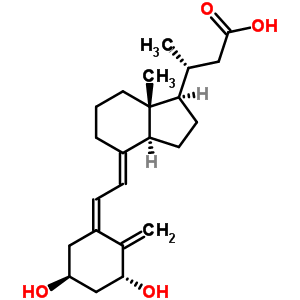 1alpha,3beta-二羥基-24-去甲-9,10-斷-5,7,10(19)-膽三烯-23-酸結(jié)構(gòu)式_71204-89-2結(jié)構(gòu)式