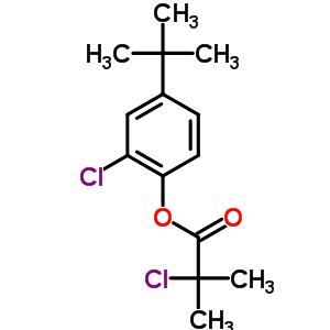 2-氯-2-甲基-丙酸-2-氯-4-(1,1-二甲基乙基)苯酯結(jié)構(gòu)式_7155-19-3結(jié)構(gòu)式