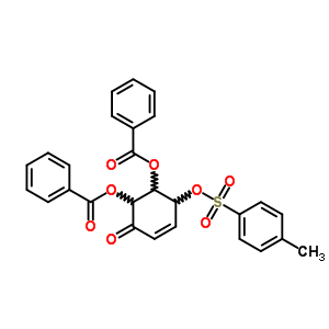 [4s-(4a,5b,6a)]-(9ci)-5,6-雙(苯甲?；趸?-4-[[(4-甲基苯基)磺酰基]氧基]-2-環(huán)己烯-1-酮結(jié)構(gòu)式_72263-11-7結(jié)構(gòu)式