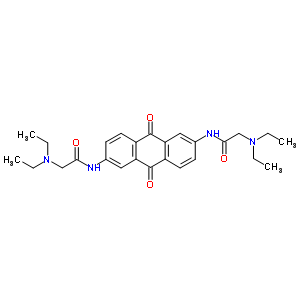 2-二乙基氨基-n-[6-[(2-二乙基氨基乙?；?氨基]-9,10-二氧代-蒽-2-基]乙酰胺結(jié)構(gòu)式_72966-57-5結(jié)構(gòu)式