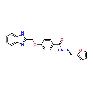 4-(1H-苯并咪唑-2-基甲氧基)-n-[(1e)-2-呋喃基亞甲基]苯并肼結(jié)構(gòu)式_73418-63-0結(jié)構(gòu)式