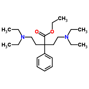 4-二乙基氨基-2-(2-二乙基氨基乙基)-2-苯基-丁酸乙酯結(jié)構(gòu)式_7475-81-2結(jié)構(gòu)式