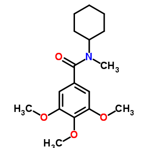 Benzamide,n-cyclohexyl-3,4,5-trimethoxy-n-methyl-Structure,74889-46-6Structure Benzamide,n-cyclohexyl-3,4,5-trimethoxy-n-methyl- Structure,74889-46-6Structure