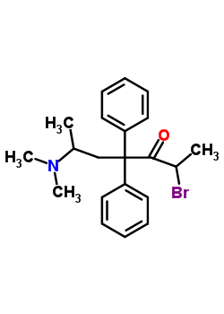 (9CI)-2-溴-6-(二甲基氨基)-4,4-二苯基-3-庚酮氫溴酸結(jié)構式_7500-26-7結(jié)構式