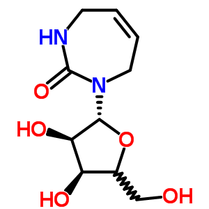 (9ci)-1,3,4,6-四氫-1-b-d-呋核亞硝脲-2H-1,3-二氮雜革-2-酮結(jié)構(gòu)式_75421-11-3結(jié)構(gòu)式