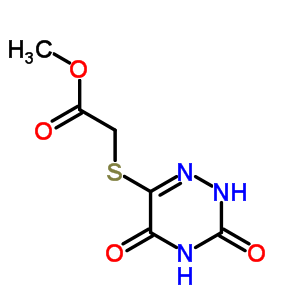 2-[(2,3,4,5-四氫-3,5-二氧代-1,2,4-噻嗪-6-基)硫代]-乙酸甲酯結(jié)構(gòu)式_75621-68-0結(jié)構(gòu)式