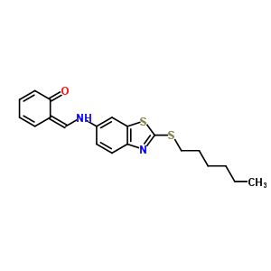 2-[[[2-(己基硫代)-6-苯并噻唑]亞氨基]甲基]-苯酚結(jié)構(gòu)式_76383-16-9結(jié)構(gòu)式