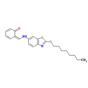 2-[[[2-(辛基硫代)-6-苯并噻唑]亞氨基]甲基]-苯酚結(jié)構(gòu)式_76383-18-1結(jié)構(gòu)式