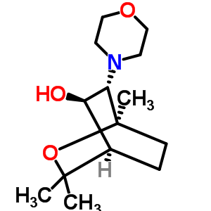 (1R,4r,5r,6s)-1,8,8-三甲基-6-嗎啉-4-基-7-噁雙環(huán)[2.2.2]辛烷-5-醇結構式_76735-21-2結構式