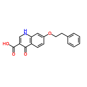 4-Oxo-7-phenethyloxy-1h-quinoline-3-carboxylic acidStructure,78105-11-0Structure 4-Oxo-7-phenethyloxy-1h-quinoline-3-carboxylic acid Structure,78105-11-0Structure