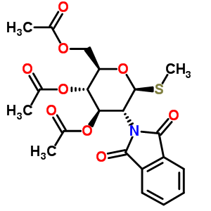 3,4,6-三-o-乙?；?2-脫氧-2-鄰苯二甲酰亞氨基-1-硫代-beta-d-吡喃葡萄糖苷甲酯結(jié)構(gòu)式_79528-48-6結(jié)構(gòu)式