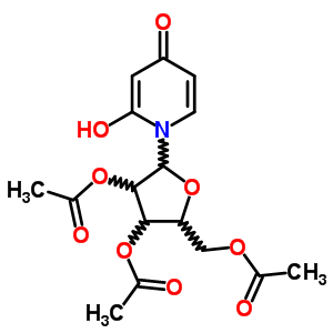4-羥基-1-(三-o-乙?；?.beta.-d-呋核亞硝脲)-2(1H)-吡啶酮結(jié)構(gòu)式_80791-85-1結(jié)構(gòu)式