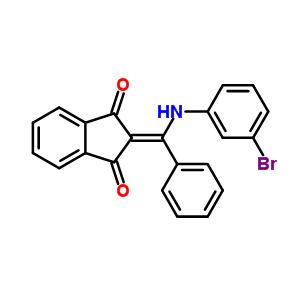 2-[[(3-溴苯基)氨基]苯基亞甲基]-1H-茚-1,3(2H)-二酮結(jié)構(gòu)式_80839-22-1結(jié)構(gòu)式