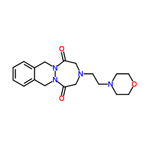 3-(2-(4-嗎啉)乙基)-3,4,7,12-四氫-1H-(1,2,5)三氮雜革(1,2-b)二氮雜萘-1,5(2H)-二酮結(jié)構(gòu)式_81215-78-3結(jié)構(gòu)式
