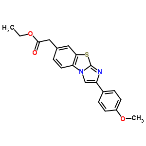 (2-(4-甲氧基苯基)咪唑并(2,1-b)(1,3)苯并噻唑-7-基)乙酸乙酯結(jié)構(gòu)式_81950-30-3結(jié)構(gòu)式
