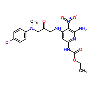 n-[6-氨基-4-[[3-[(4-氯苯基)-甲基-氨基]-2-氧代-丙基]氨基]-5-硝基-吡啶-2-基]氨基甲酸乙酯結構式_82585-74-8結構式