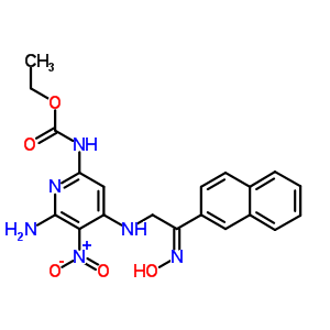 n-[6-氨基-4-[[(2e)-2-羥基亞氨基-2-萘-2-基-乙基]氨基]-5-硝基-吡啶-2-基]氨基甲酸乙酯結構式_83269-19-6結構式