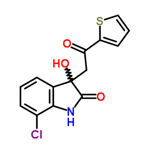 7-氯-1,3-二氫-3-羥基-3-[2-氧代-2-(2-噻吩)乙基]-2H-吲哚-2-酮結(jié)構(gòu)式_83393-71-9結(jié)構(gòu)式