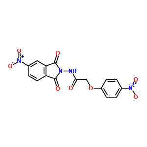 N-(1,3-二氫-5-硝基-1,3-二氧代-2H-異吲哚-2-基)-2-(4-硝基苯氧基)-乙酰胺結(jié)構(gòu)式_84160-99-6結(jié)構(gòu)式