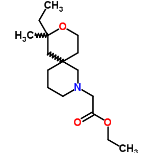 8-乙基-8-甲基-9-噁-2-氮雜螺[5.5]十一烷-2-乙酸乙酯結(jié)構(gòu)式_84360-42-9結(jié)構(gòu)式