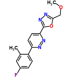 3-(4-氟-2-甲基苯基)-6-[5-(甲氧基甲基)-1,3,4-噁二唑-2-基]-吡嗪結(jié)構(gòu)式_848953-34-4結(jié)構(gòu)式