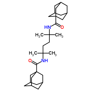 N-[5-(金剛烷-1-羰基氨基)-2,5-二甲基-2-己基]金剛烷-1-羧酰胺結(jié)構(gòu)式_86583-10-0結(jié)構(gòu)式