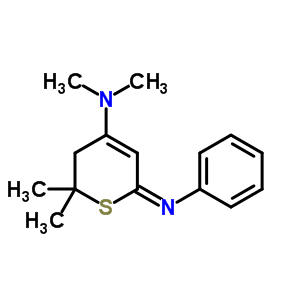 3,6-二氫-n,n,2,2-四甲基-6-(苯基亞氨基)-2H-硫代吡喃-4-胺結(jié)構(gòu)式_86795-94-0結(jié)構(gòu)式