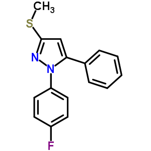 1-(4-氟苯基)-3-甲基硫代-5-苯基-1H-吡唑結構式_871110-20-2結構式