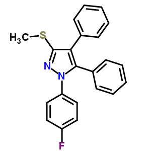 1-(4-氟苯基)-3-甲基硫代-4,5-二苯基-1H-吡唑結(jié)構(gòu)式_871110-21-3結(jié)構(gòu)式