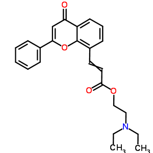 3-(4-氧代-2-苯基-4H-1-苯并吡喃-8-基)-2-丙酸 2-(二乙基氨基)乙酯結(jié)構(gòu)式_87626-87-7結(jié)構(gòu)式