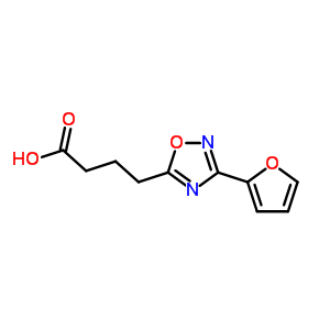 4-(3-呋喃-2-基-[1,2,4]噁二唑-5-基)-丁酸結(jié)構(gòu)式_878437-17-3結(jié)構(gòu)式