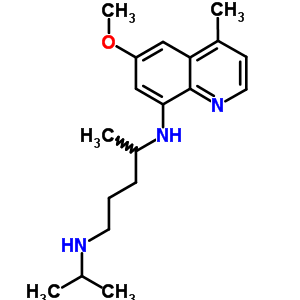 N-(6-methoxy-4-methyl-quinolin-8-yl)-n-propan-2-yl-pentane-1,4-diamineStructure,88756-01-8Structure N-(6-methoxy-4-methyl-quinolin-8-yl)-n-propan-2-yl-pentane-1,4-diamine Structure,88756-01-8Structure
