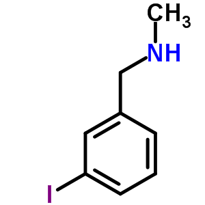 (3-碘苯基)-n-甲基甲胺結(jié)構(gòu)式_90389-93-8結(jié)構(gòu)式