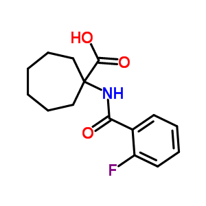 1-(2-氟苯甲?；被?-環(huán)庚烷羧酸結(jié)構(gòu)式_912771-26-7結(jié)構(gòu)式