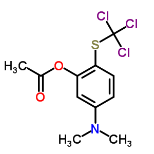 5-(二甲基氨基)-2-[(三氯甲基)硫代]-苯酚 1-乙酸酯結(jié)構(gòu)式_91349-57-4結(jié)構(gòu)式