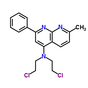 N,n-bis(2-chloroethyl)-7-methyl-2-phenyl-1,8-naphthyridin-4-amineStructure,91860-18-3Structure N,n-bis(2-chloroethyl)-7-methyl-2-phenyl-1,8-naphthyridin-4-amine Structure,91860-18-3Structure