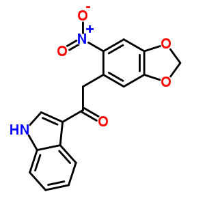 1-(1H-吲哚-3-基)-2-(6-硝基-1,3-苯并二氧雜環(huán)戊烯l-5-基)-乙酮結(jié)構(gòu)式_94574-24-0結(jié)構(gòu)式